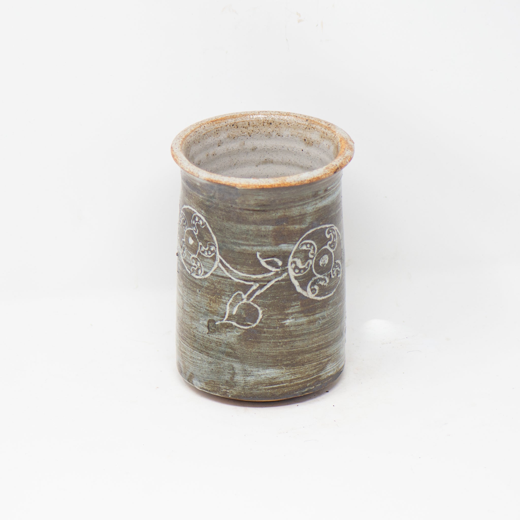 Short Umber Indigo Cork Jar