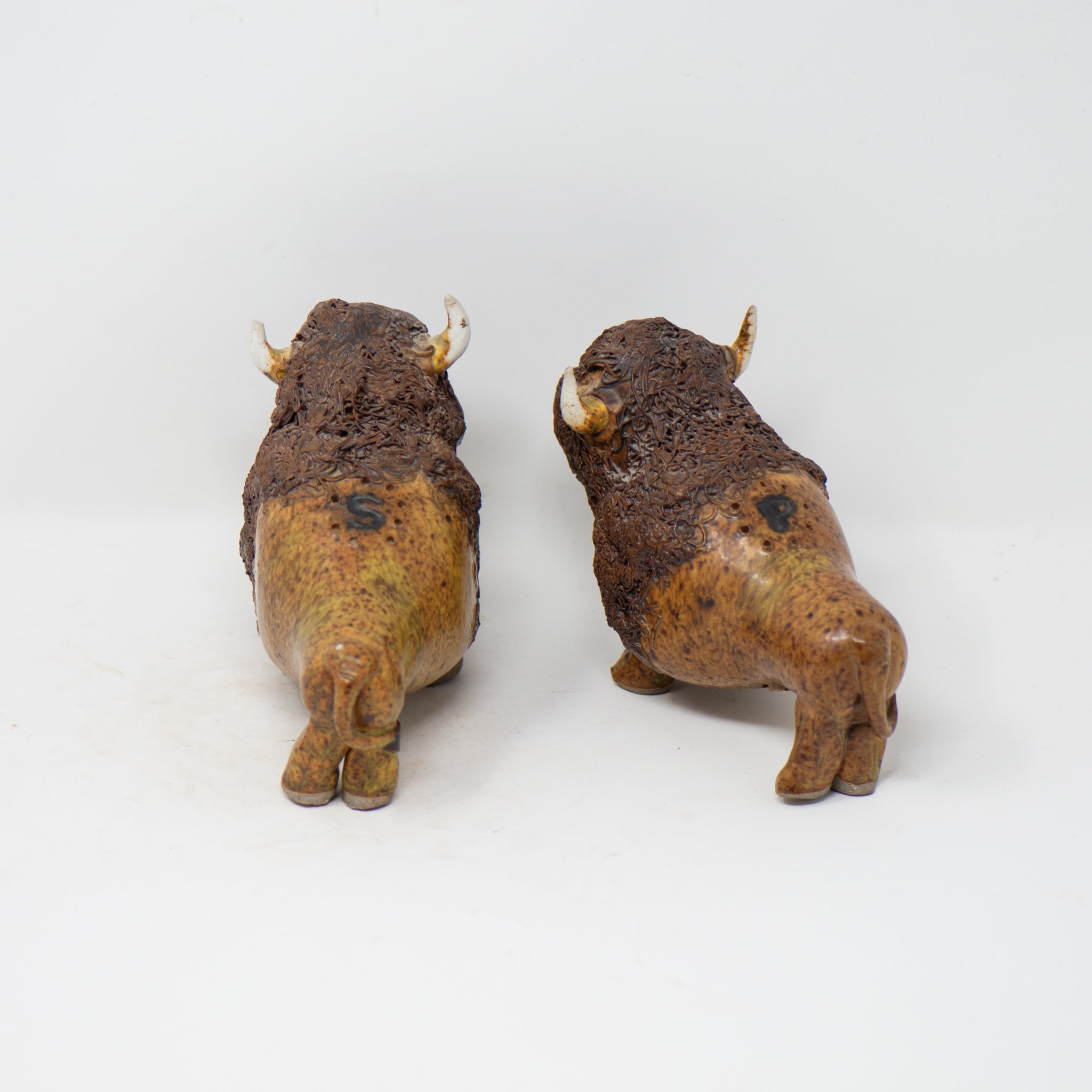 Vintage Buffalo Salt & Pepper Shakers