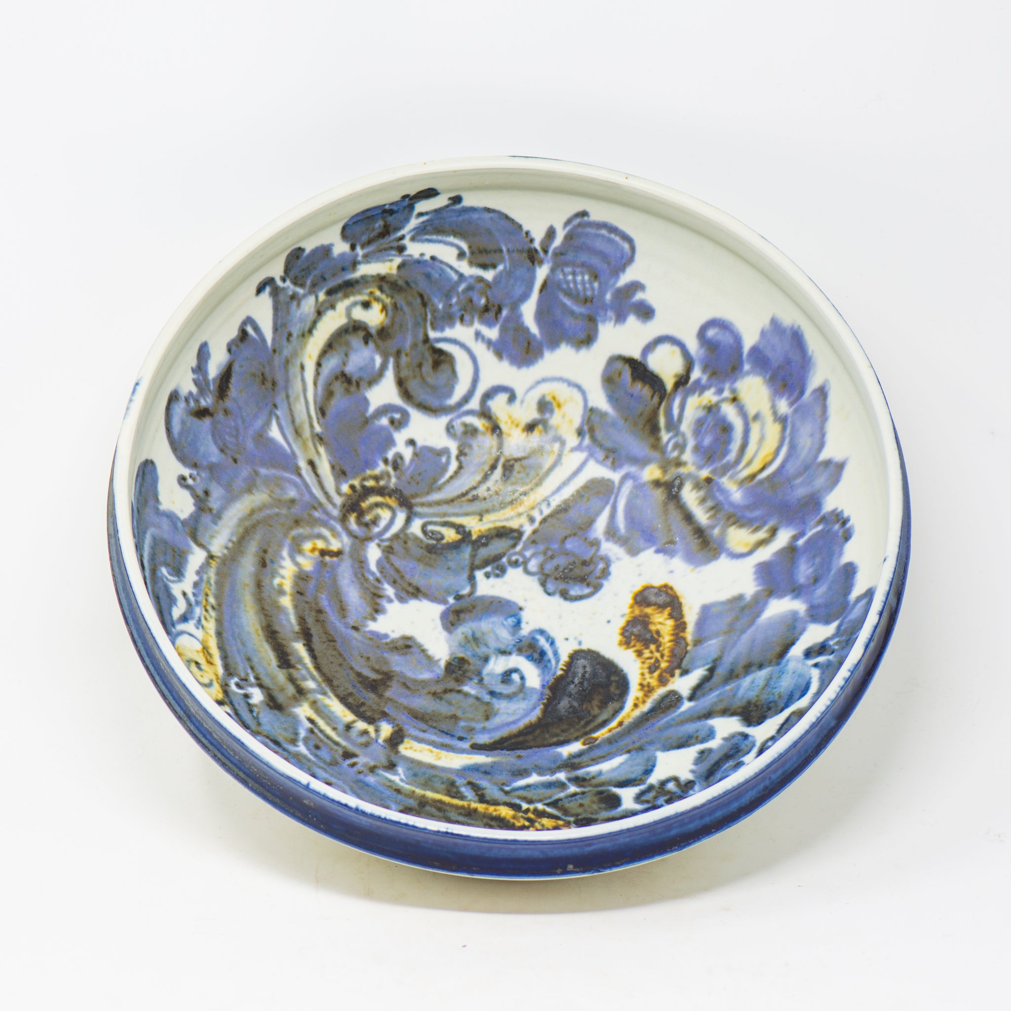 Large Porcelain Rosemaled Bowl