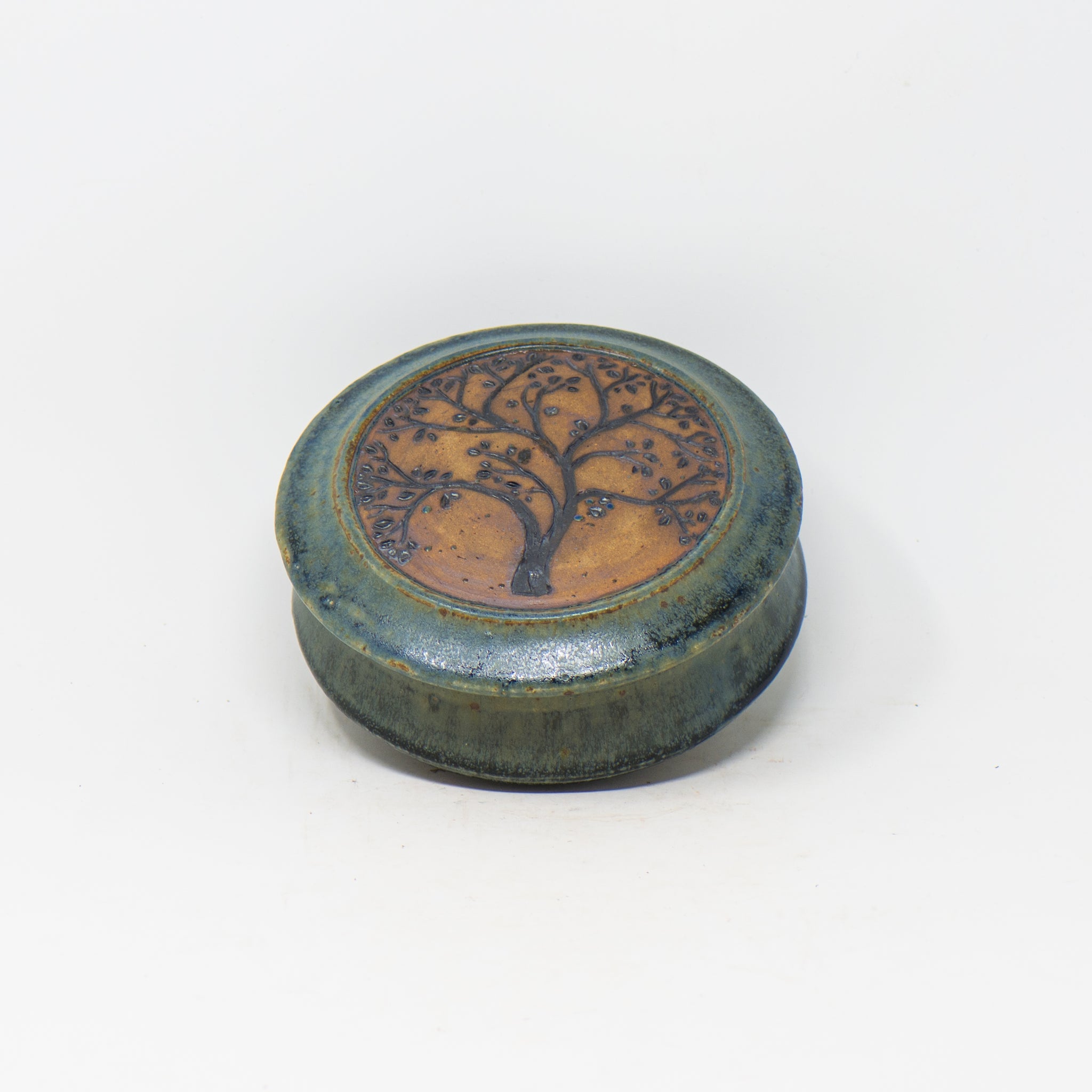 Spring Tree Lidded Bowl