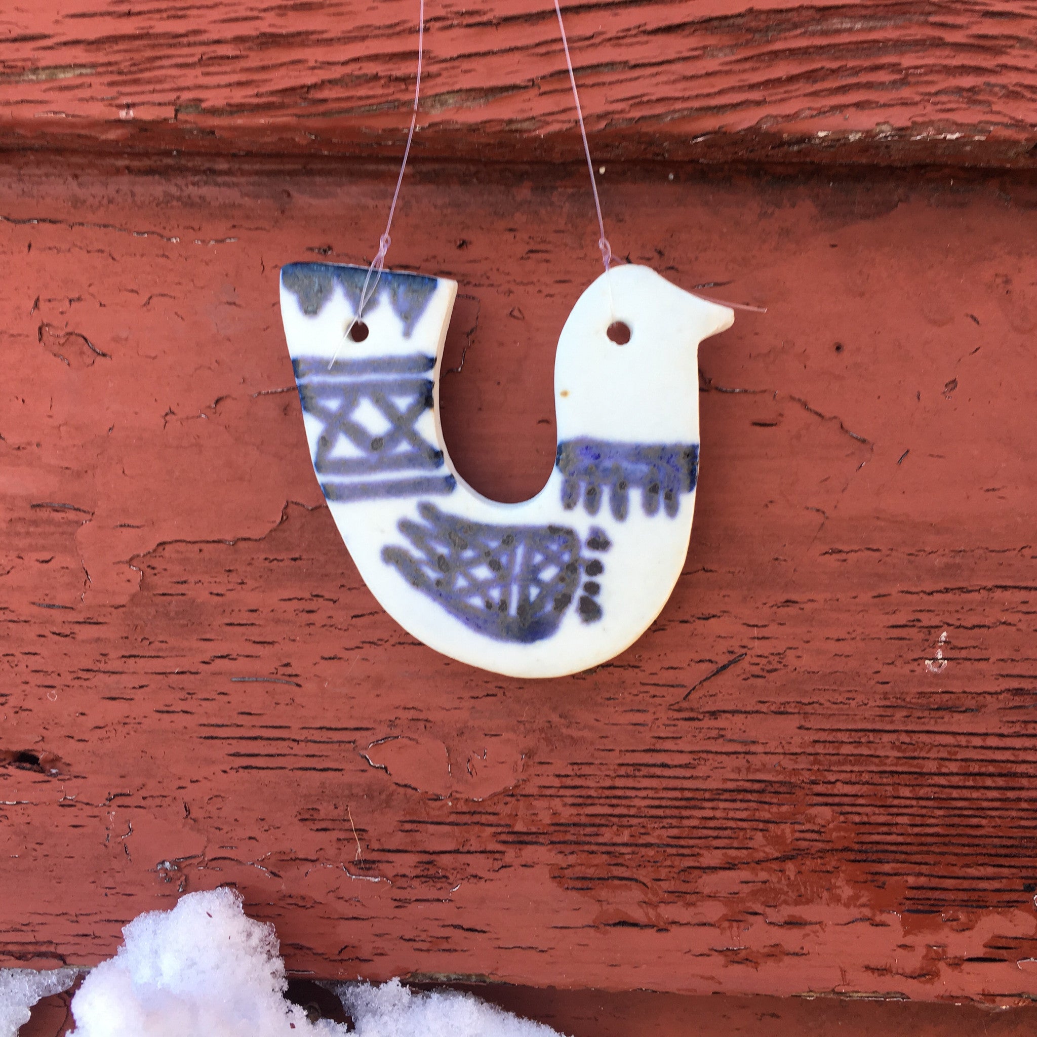 Porcelain Bird Ornament